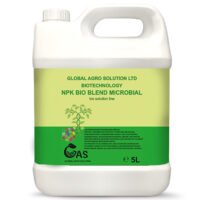 5-Liter-Kanister NPK BIO BLEND MICROBIAL von Global Agro Solution – organischer Dünger mit Mikroorganismen, Huminsäuren und Algenextrakt.